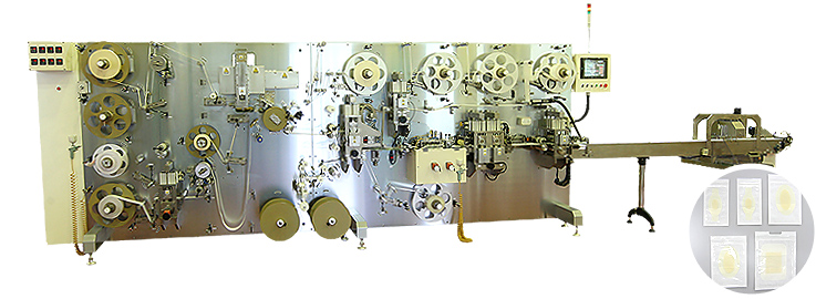 Hydrocolloid dressing die-cutting and packaging machine