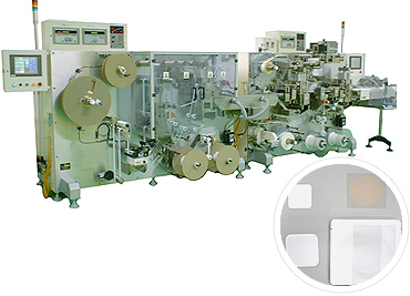 Medical tape die-cutting and four-side sealing system